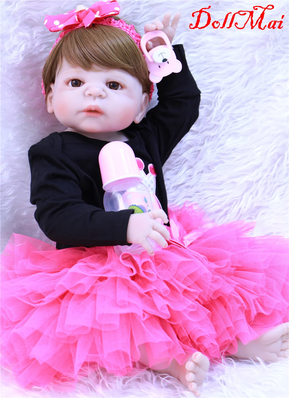 55cm New Hair Color Full Body Silicone Reborn Baby Doll Toys Realistic 22inch Newborn girl Princess doll gift bebe alive reborn
55cm New Hair Color Full Body Silicone Reborn Baby Doll Toys Realistic 22inch Newborn girl Princess doll gift bebe alive reborn