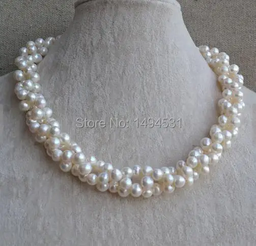 Wholesale Pearl Jewelry - White Color Twisted 18 Inches 7-8mm Genuine Freshwater Pearl Necklace - Fashion Lady's Jewelry
Wholesale Pearl Jewelry - White Color Twisted 18 Inches 7-8mm Genuine Freshwater Pearl Necklace - Fashion Lady's Jewelry