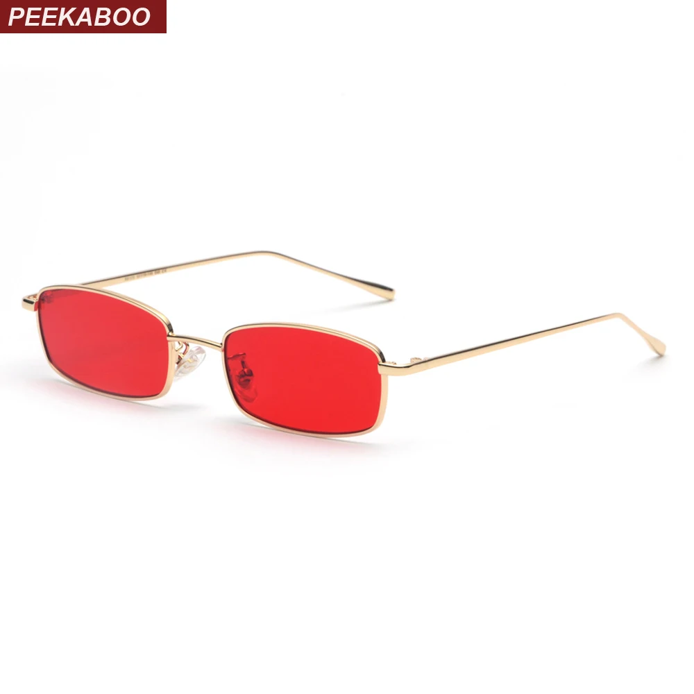 Peekaboo small rectangle sunglasses men red lens yellow 2019 metal frame clear lens sun glasses for women unisex uv400
Peekaboo small rectangle sunglasses men red lens yellow 2019 metal frame clear lens sun glasses for women unisex uv400