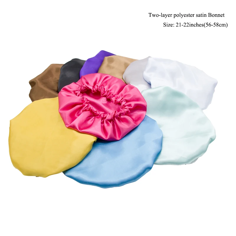 New Women 10pcs Two-Layer Polyester Satin Bonnets Beauty Salon Cap Night Sleep Cap Head Cover Satin Bonnet Hat For Curly Springy
New Women 10pcs Two-Layer Polyester Satin Bonnets Beauty Salon Cap Night Sleep Cap Head Cover Satin Bonnet Hat For Curly Springy
