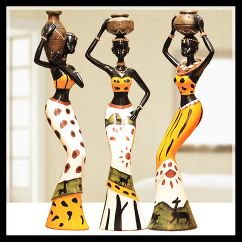3pcs/set Creative vintage Gift African Girls Resin Furnishing Crafts Dolls Ornaments Home Accessories Living Room Decoration
3pcs/set Creative vintage Gift African Girls Resin Furnishing Crafts Dolls Ornaments Home Accessories Living Room Decoration