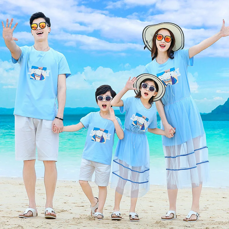 Summer Family Matching Outfits Dad Son Sets T-Shirt+Shorts Pants 2PCS Mom Girls Tshirt+Lace Skirt Suit Vacation Cotton Clothes
Summer Family Matching Outfits Dad Son Sets T-Shirt+Shorts Pants 2PCS Mom Girls Tshirt+Lace Skirt Suit Vacation Cotton Clothes