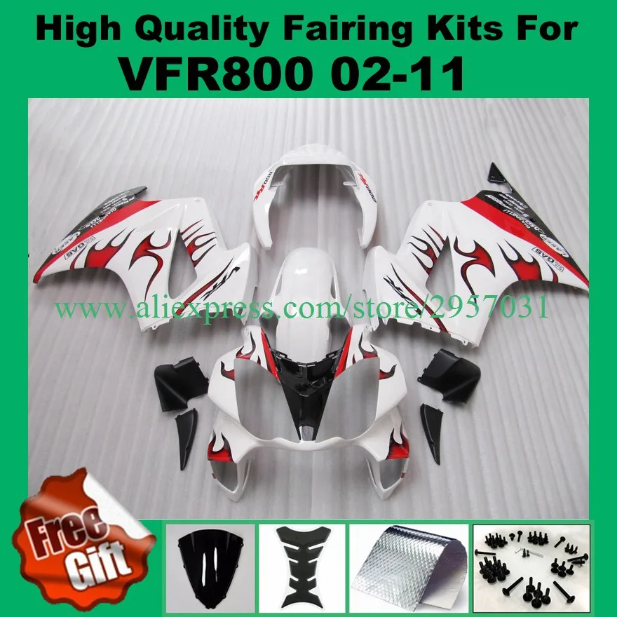 Free screws For Honda VFR 800 2002 2003 2004 2005 - 2010 2011 2012 ABS Plastic motorcycle Red Flames Fairing Kit
Free screws For Honda VFR 800 2002 2003 2004 2005 - 2010 2011 2012 ABS Plastic motorcycle Red Flames Fairing Kit