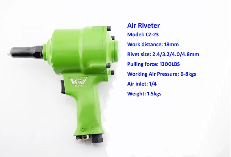 Pneumatic Nail Gun Pull Pull Nail Clamp Pneumatic Riveter Taiwan Pneumatic Rivet Machine Air Riveter
Pneumatic Nail Gun Pull Pull Nail Clamp Pneumatic Riveter Taiwan Pneumatic Rivet Machine Air Riveter