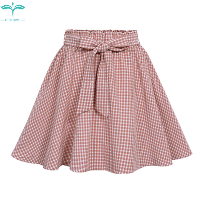 OUMOWEI Women's Short Skirt 2018 Fashion New High Quality Mini Skirt Retro Plaid High Waist Wild A Word Skirt M To 6XL Size
OUMOWEI Women's Short Skirt 2018 Fashion New High Quality Mini Skirt Retro Plaid High Waist Wild A Word Skirt M To 6XL Size