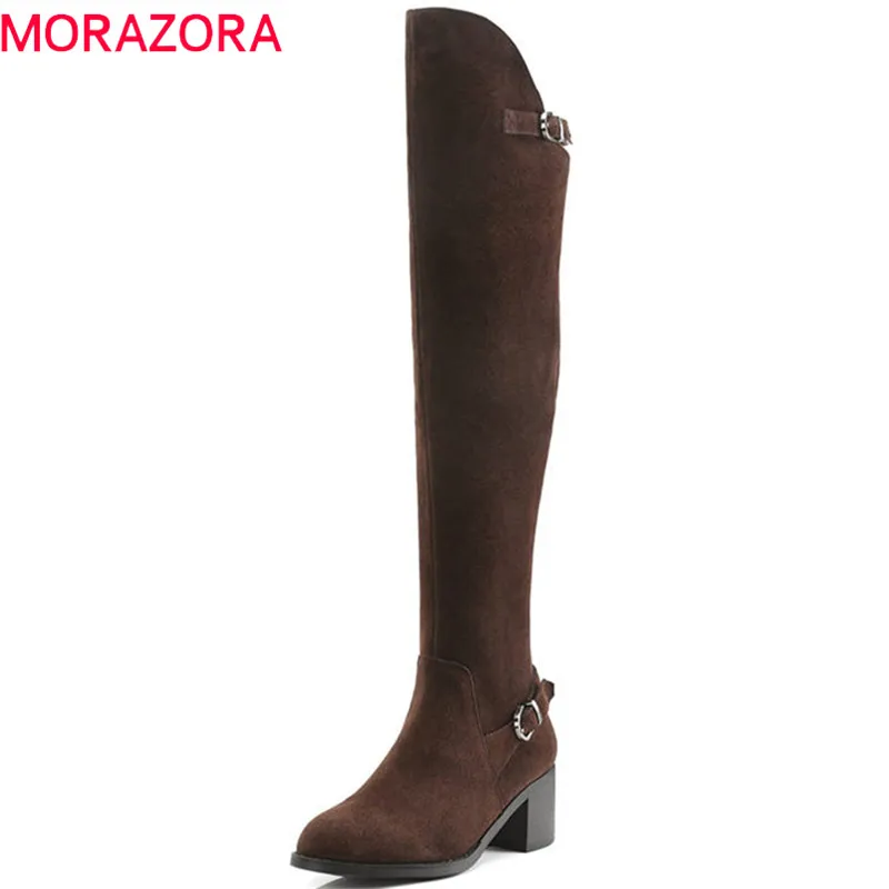 MORAZORA 2021 top quality suede leather over the knee boots women pointed toe autumn winter boots zipper fashion prom shoes
MORAZORA 2021 top quality suede leather over the knee boots women pointed toe autumn winter boots zipper fashion prom shoes