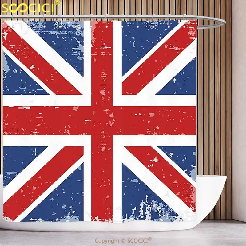 Фанки занавески для душа британский абстрактный Английский флаг парика старый