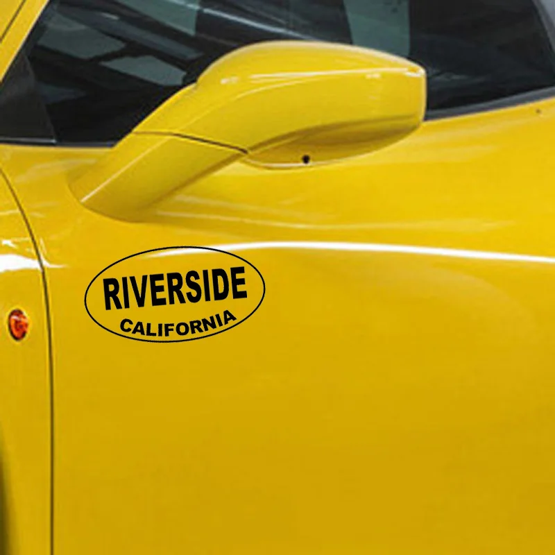 YJZT 15 см * 7 9 Риверсайд Калифорния овальная Автомобильная Наклейка Виниловая
