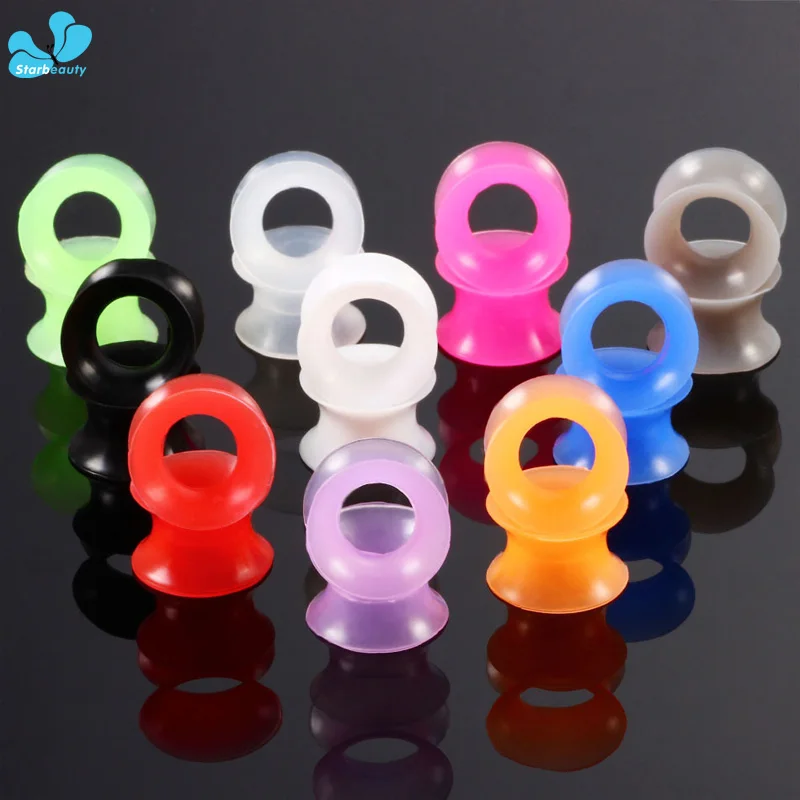 2Pcs Silicone Flexible Thin Double Flared Ear Plugs Flesh Tunnel Ear Gauge Expander Stretcher Earlets Earrings Ear Piercing
2Pcs Silicone Flexible Thin Double Flared Ear Plugs Flesh Tunnel Ear Gauge Expander Stretcher Earlets Earrings Ear Piercing