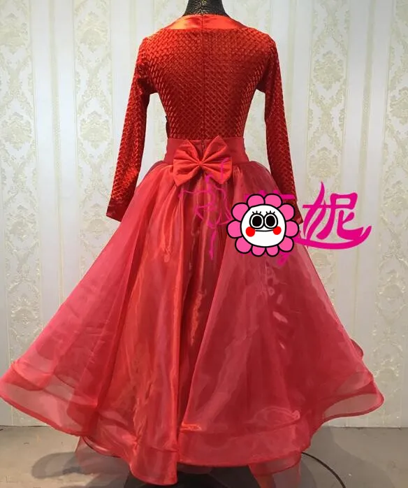 customize girl juvenile Standard Ballroom modern Dance Competition Dresse Waltz/tango long sleeve kids red bow J11
customize girl juvenile Standard Ballroom modern Dance Competition Dresse Waltz/tango long sleeve kids red bow J11