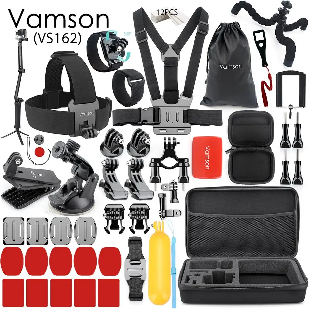 Vamson for Gopro Accessories Set Kit for Gopro Hero 7 6 5 4 Chest Strap Adapter Wrench Tripod for Xiaomi for Yi 4K Camera VS162
Vamson for Gopro Accessories Set Kit for Gopro Hero 7 6 5 4 Chest Strap Adapter Wrench Tripod for Xiaomi for Yi 4K Camera VS162