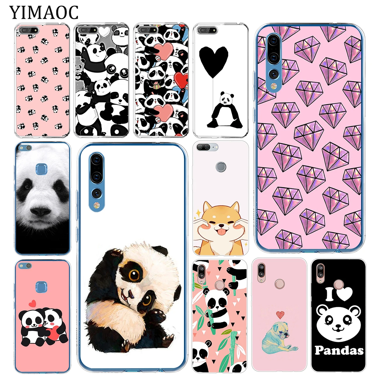 Мягкий силиконовый чехол YIMAOC panda с рисунком забавной собаки для Huawei P30 P20 Pro P10 P9 P8