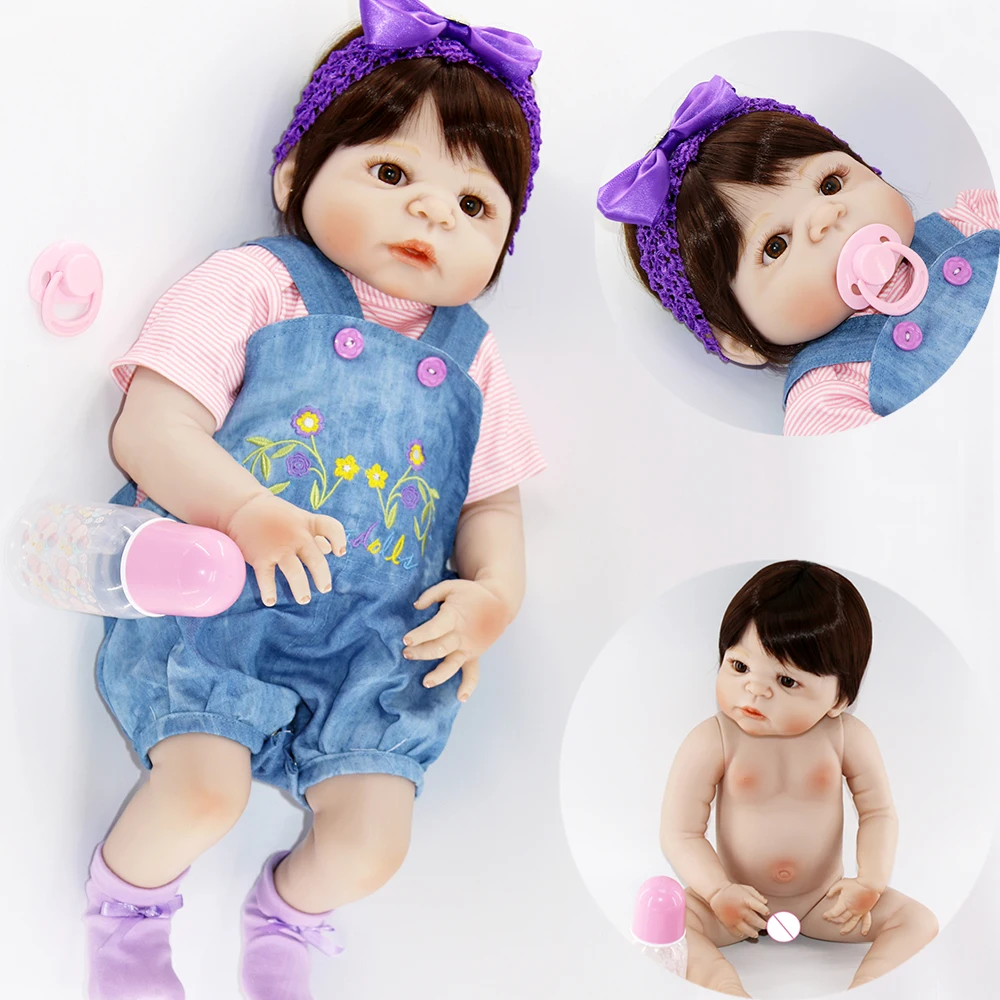 Кукла реборн силиконовая 22 дюйма 55 см|reborn baby victoria|reborn girlsilicone reborn babies |