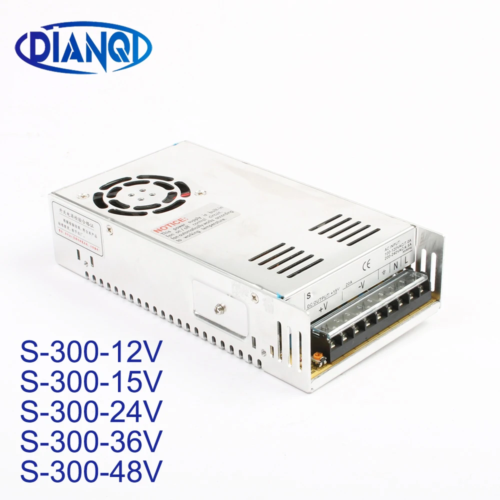 DIANQI input Single Output Switching power supply unit ac to dc power supply ac dc converter S-300 300w 24v 12v 15v 36v 48v
DIANQI input Single Output Switching power supply unit ac to dc power supply ac dc converter S-300 300w 24v 12v 15v 36v 48v