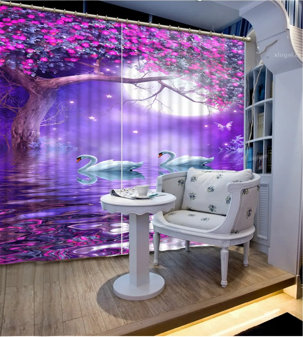 2016 Fashion 3D Home Decor Beautiful dream purple flower Curtain window room Home Decoration
2016 Fashion 3D Home Decor Beautiful dream purple flower Curtain window room Home Decoration
