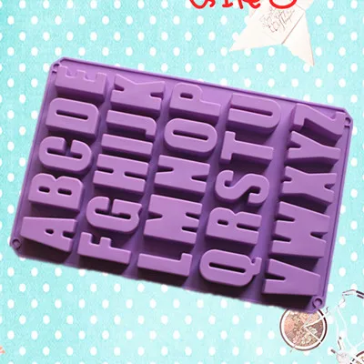 26 English alphabets DIY chocolate handmade soap ice lattice mould Silicone Cookie Mold
26 English alphabets DIY chocolate handmade soap ice lattice mould Silicone Cookie Mold