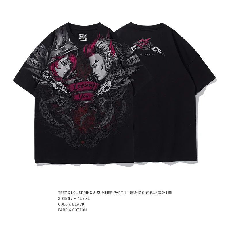 TEE7 Men's or women's 3d oversize short-sleeved t shirt LOL game XAYAH and RAKAN Left shoulder casual cotton t-shirt
TEE7 Men's or women's 3d oversize short-sleeved t shirt LOL game XAYAH and RAKAN Left shoulder casual cotton t-shirt