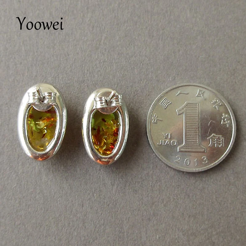 Yoowei New Natural Amber Earrings for Women Oval Precious Stone OL Style Stud Earrings Baltic Original Amber Jewelry Wholesale
Yoowei New Natural Amber Earrings for Women Oval Precious Stone OL Style Stud Earrings Baltic Original Amber Jewelry Wholesale