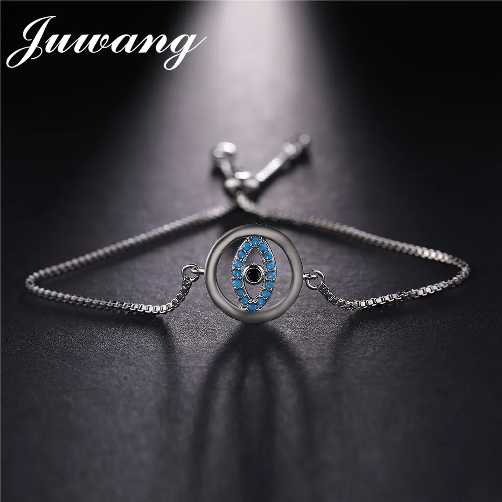 JUWANG Round Turkey Evil Blue Eye Charm Bracelets Women Adjustable Link Chain Classic Micro Pave Cubic Zirconia Jewelry Gift
JUWANG Round Turkey Evil Blue Eye Charm Bracelets Women Adjustable Link Chain Classic Micro Pave Cubic Zirconia Jewelry Gift