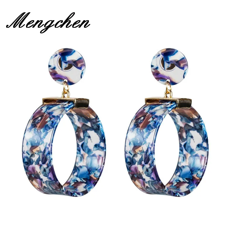 Bohemian Exaggerate Multicolor Resin Acrylic Round Pendant Geometric Dangle Earrings For Women
Bohemian Exaggerate Multicolor Resin Acrylic Round Pendant Geometric Dangle Earrings For Women