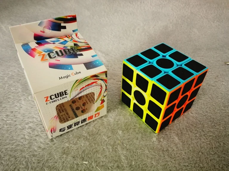 ZCUBE 3X3 Carbon Fiber Sticker Speed Magic Cubes Puzzle Toy Children Kids Gift Youth Adult Professional Instruction | Игрушки и хобби