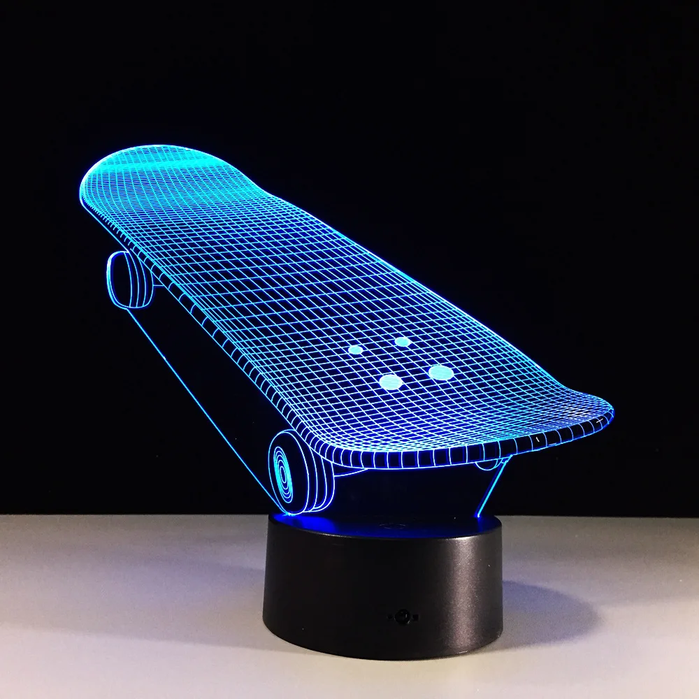 2D Acrylic Skate Board 3D Lamp Scooter Luminaria Living Room Decor Sport Gifts 7 Colors Change Lamparas de mesa
2D Acrylic Skate Board 3D Lamp Scooter Luminaria Living Room Decor Sport Gifts 7 Colors Change Lamparas de mesa