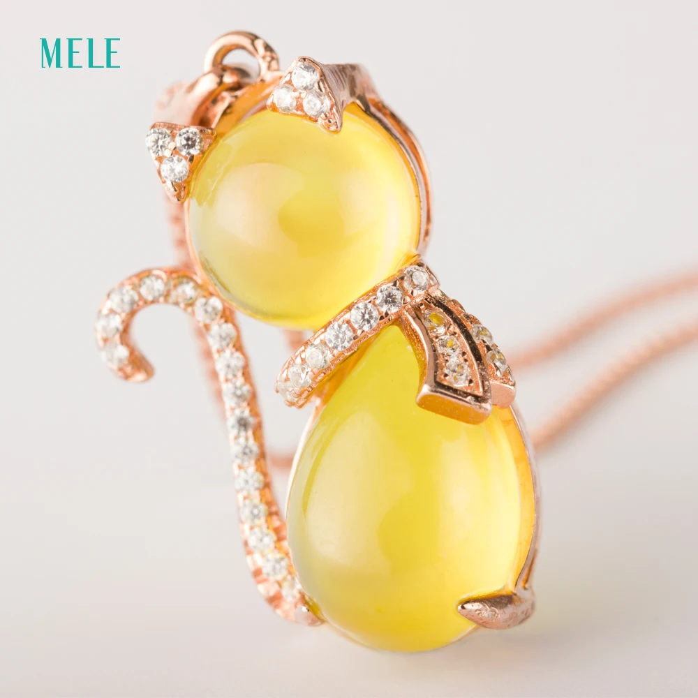 MELE Natural prehnite 925 silver pendant , charming cat shape round 8mm*8mm and pears 8mm*10mm gemstone, lovely and cute
MELE Natural prehnite 925 silver pendant , charming cat shape round 8mm*8mm and pears 8mm*10mm gemstone, lovely and cute