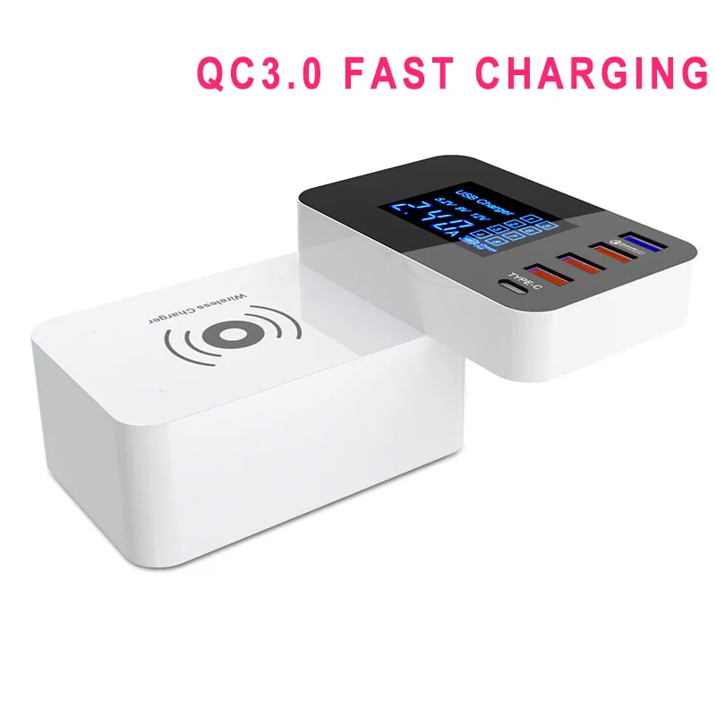 ЖК-дисплей QI Беспроводное зарядное устройство для быстрой зарядки QC 3,0 Smart USB кабель USB Type-C с функцией быстрой зарядки адаптер питания для IPhone...
ЖК-дисплей QI Беспроводное зарядное устройство для быстрой зарядки QC 3,0 Smart USB кабель USB Type-C с функцией быстрой зарядки адаптер питания для IPhone...
