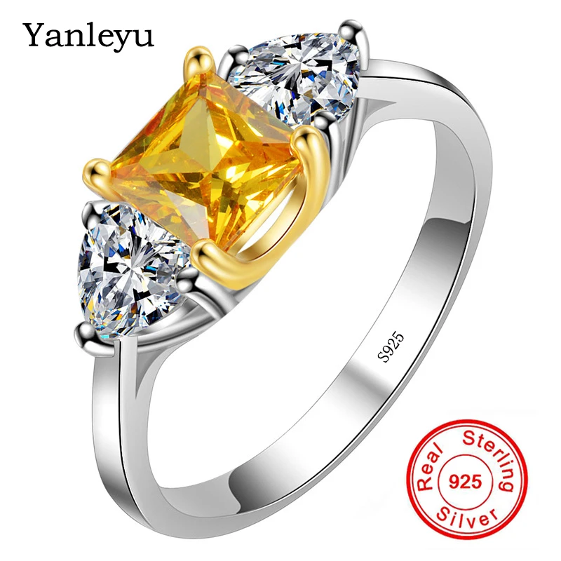 Yanleyu S925 Logo Jewelry Female Yellow Zircon Stone Ring Luxury 925 Sterling Silver Engagement Rings for Women Gifts PR304
Yanleyu S925 Logo Jewelry Female Yellow Zircon Stone Ring Luxury 925 Sterling Silver Engagement Rings for Women Gifts PR304