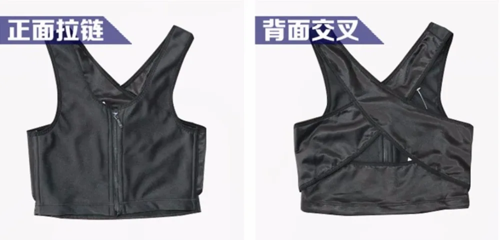 Lesbian Tomboy Vest Les Tank Top Corset Cross Back Short Bandage Sculpting Comfort Strengthen Breathable Summer | Женская одежда