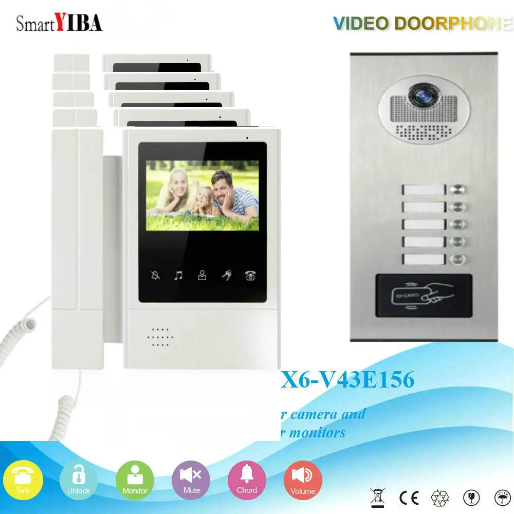 SmartYIBA 4,3 ''TFT-LCD Система домофона для квартиры с камерой Проводной Домашний видеодомофон FRID камера экономка
SmartYIBA 4,3 ''TFT-LCD Система домофона для квартиры с камерой Проводной Домашний видеодомофон FRID камера экономка
