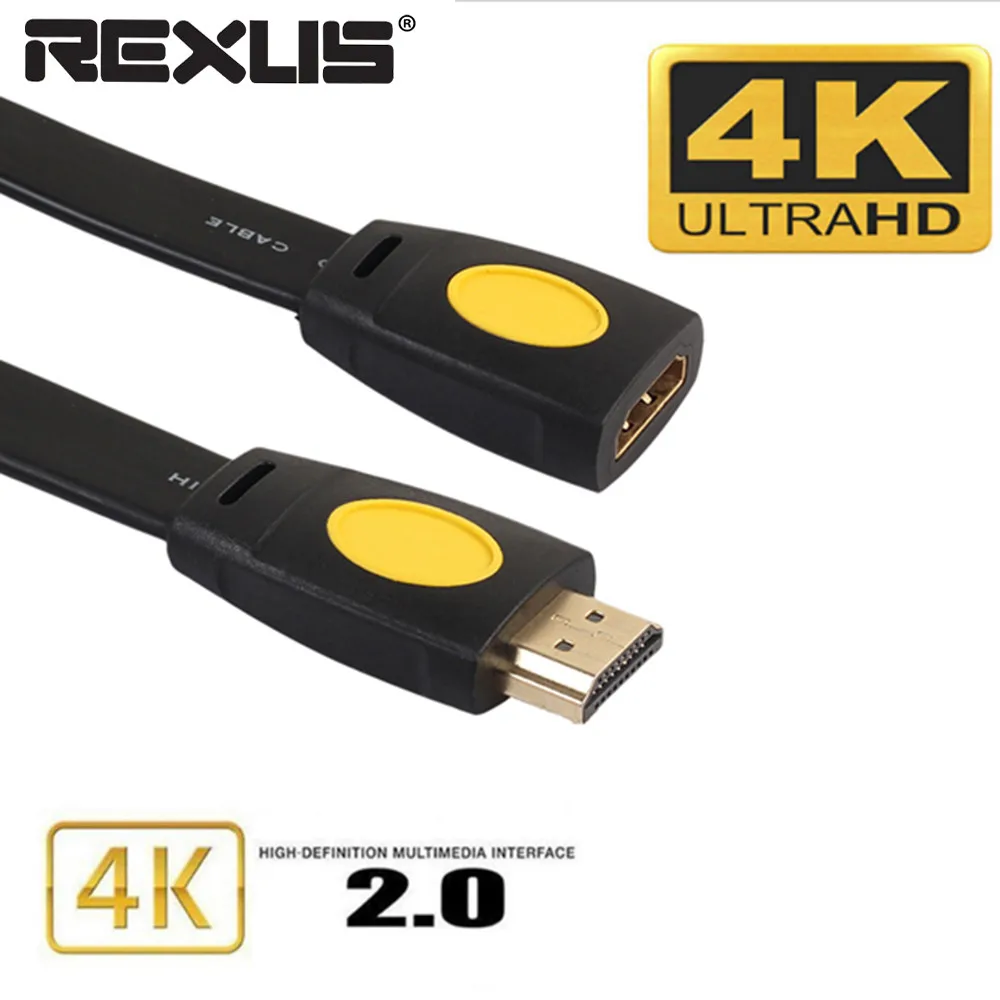 Позолоченный Удлинительный кабель 4K 3D HDMI 0 5/1/1.8/3/5 м удлинитель типа Папа мама ЖК