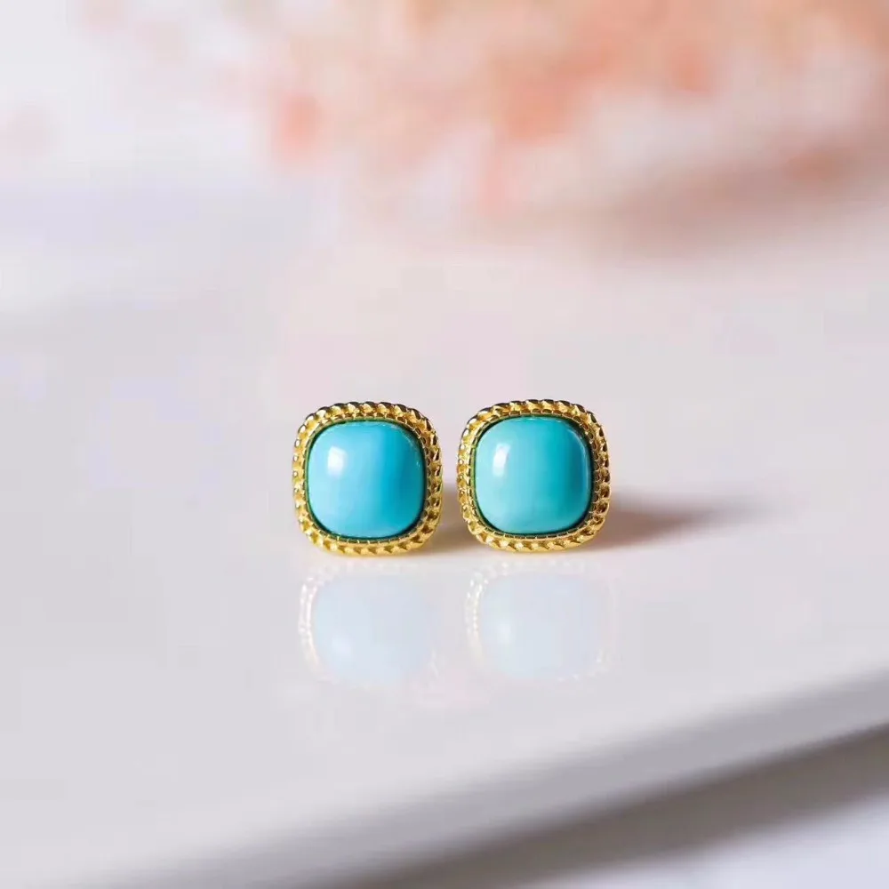 New Fashion Natural Gemstone 925 Sterling Silver Earrings For Women,Glod Colour Turquoise Silver Earrings For Women Gift
New Fashion Natural Gemstone 925 Sterling Silver Earrings For Women,Glod Colour Turquoise Silver Earrings For Women Gift