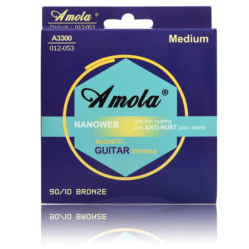 Amola 012-053 A3300 Acoustic Guitar Strings 90/10 Bronze NANOWEB ANTI-RUST Plain Steels Musical Instruments Accessories Parts
Amola 012-053 A3300 Acoustic Guitar Strings 90/10 Bronze NANOWEB ANTI-RUST Plain Steels Musical Instruments Accessories Parts