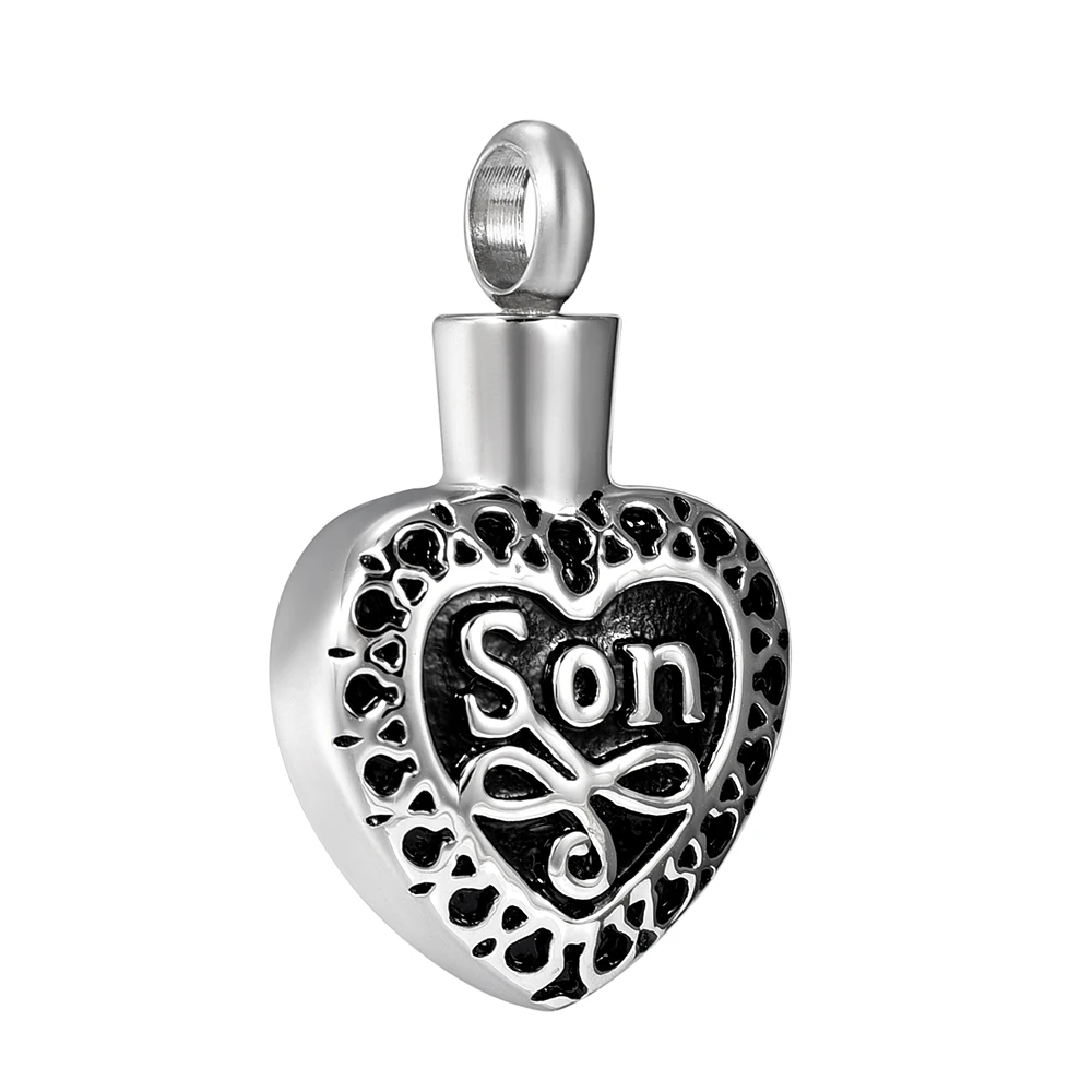 CMJ8373 Vintage Heart Design "Son" Engraved Stainless Steel Keepsake Pendant Necklace Memorial Cremation Jewelry
CMJ8373 Vintage Heart Design "Son" Engraved Stainless Steel Keepsake Pendant Necklace Memorial Cremation Jewelry