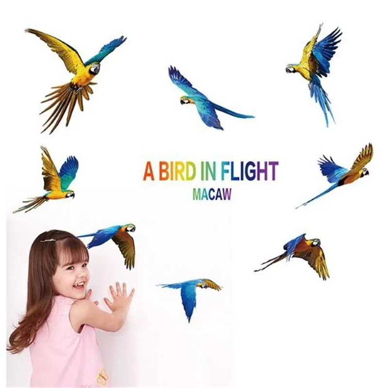 1 PCS Macaw Parrot Birds Wall Stickers Colorful Bright Pvc For Living Room Bedroom Home Decoration 60*40CM
1 PCS Macaw Parrot Birds Wall Stickers Colorful Bright Pvc For Living Room Bedroom Home Decoration 60*40CM
