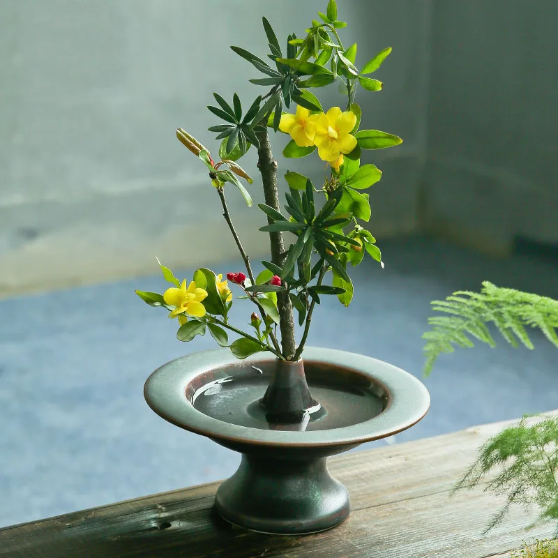Japanese Ikebana Flower Arrangement Ceramic Vase Handmade Coarse Pottery Tabletop Hydroponics Flower Pot Vintage Home Decor New
Japanese Ikebana Flower Arrangement Ceramic Vase Handmade Coarse Pottery Tabletop Hydroponics Flower Pot Vintage Home Decor New