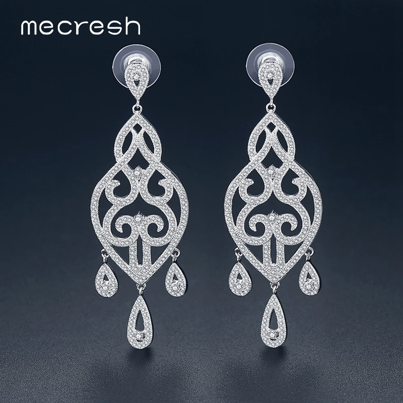 Mecresh Luxury Silver Trendy Long Dangle Earring for Women Unique Wedding of Party Earrings Jewelry MEH1120
Mecresh Luxury Silver Trendy Long Dangle Earring for Women Unique Wedding of Party Earrings Jewelry MEH1120