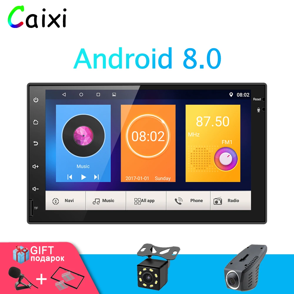 7 ''Android 8 0 автомобильный Радио стерео с RDS GPS навигация USB SD 2 Din сенсорный