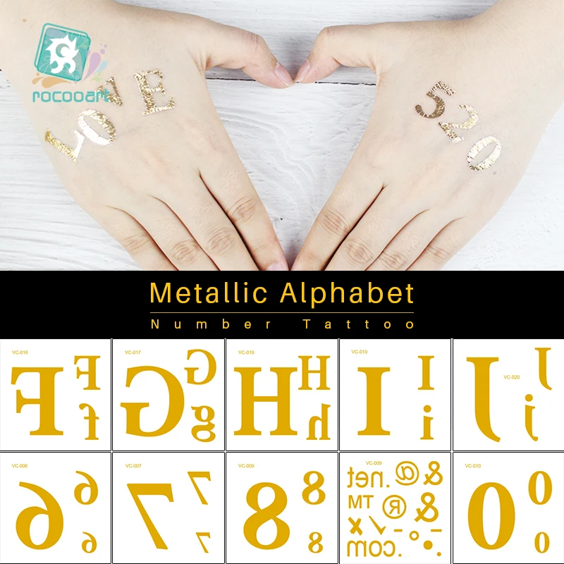 Rocooart, Новое поступление, временная Золотая наклейка для тела, флэш-алфавит и номер, дизайн, водонепроницаемая, для лица, для спорта, подходит
Rocooart, Новое поступление, временная Золотая наклейка для тела, флэш-алфавит и номер, дизайн, водонепроницаемая, для лица, для спорта, подходит