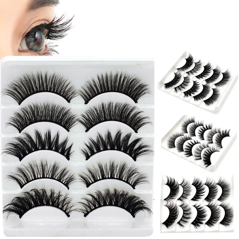 YOKPN 1 Box 5 Pairs Different Style 3D Stereo Fake Lashes Natural Long Fiber False Eyelashes Multilayer Soft Makeup Lashes
YOKPN 1 Box 5 Pairs Different Style 3D Stereo Fake Lashes Natural Long Fiber False Eyelashes Multilayer Soft Makeup Lashes
