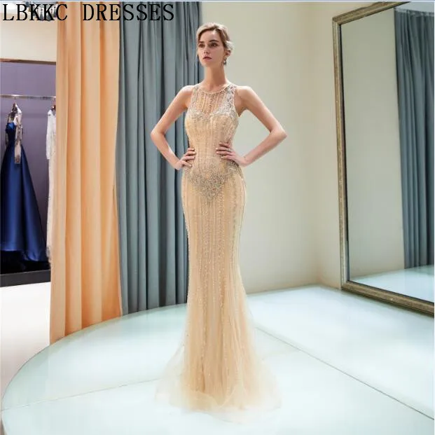 Vestido De Festa Longo Sleeveless Mermaid Evening Dresses Floor Length Heavy Handly Sew Beads Robe De Soiree Formal Dress
Vestido De Festa Longo Sleeveless Mermaid Evening Dresses Floor Length Heavy Handly Sew Beads Robe De Soiree Formal Dress