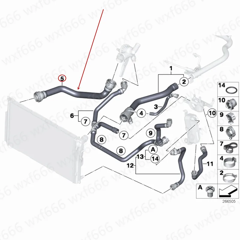 Water tank down pipe Thermostat water pipe 116 118b mw316 2013-2016 Coolant tube Water tank hose Engine water pipe Return pipe
Water tank down pipe Thermostat water pipe 116 118b mw316 2013-2016 Coolant tube Water tank hose Engine water pipe Return pipe