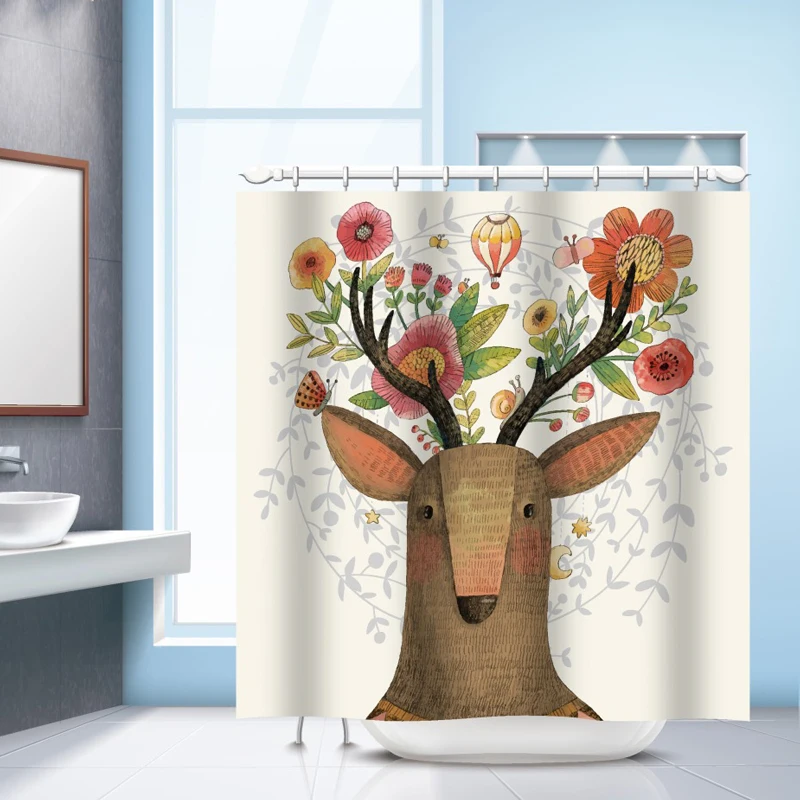 Bathroom Shower Curtain Cartoon Rabbit Printed Waterproof Shower Curtain Bathroom Mildewproof Polyester Fabric With 12 Hooks
Bathroom Shower Curtain Cartoon Rabbit Printed Waterproof Shower Curtain Bathroom Mildewproof Polyester Fabric With 12 Hooks