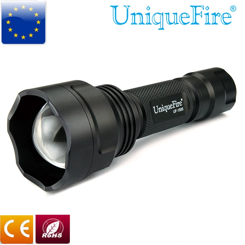 Uniquefire High-quality 3 Mode UF-1505 XP-E Green/Red/White Light Black Torch Convex Lens Aluminum Free Shipping
Uniquefire High-quality 3 Mode UF-1505 XP-E Green/Red/White Light Black Torch Convex Lens Aluminum Free Shipping