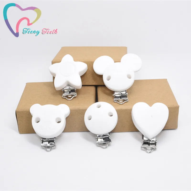 Teeny Teeth 1 PC White Silicone Round Pacifier Clips Bear Heart Pacifier Holder DIY Crafts Silicone Sensory Accessory Toys
Teeny Teeth 1 PC White Silicone Round Pacifier Clips Bear Heart Pacifier Holder DIY Crafts Silicone Sensory Accessory Toys
