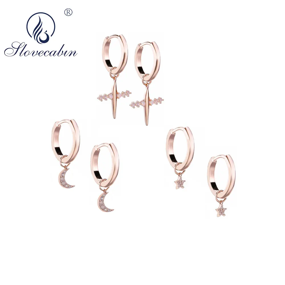 Slovecabin 925 Sterling Silver Rose Gold Loop Hoop Earring Diy Moon Star CZ Thick Fashion Jewellery Huggies Small Hoop Earrings
Slovecabin 925 Sterling Silver Rose Gold Loop Hoop Earring Diy Moon Star CZ Thick Fashion Jewellery Huggies Small Hoop Earrings
