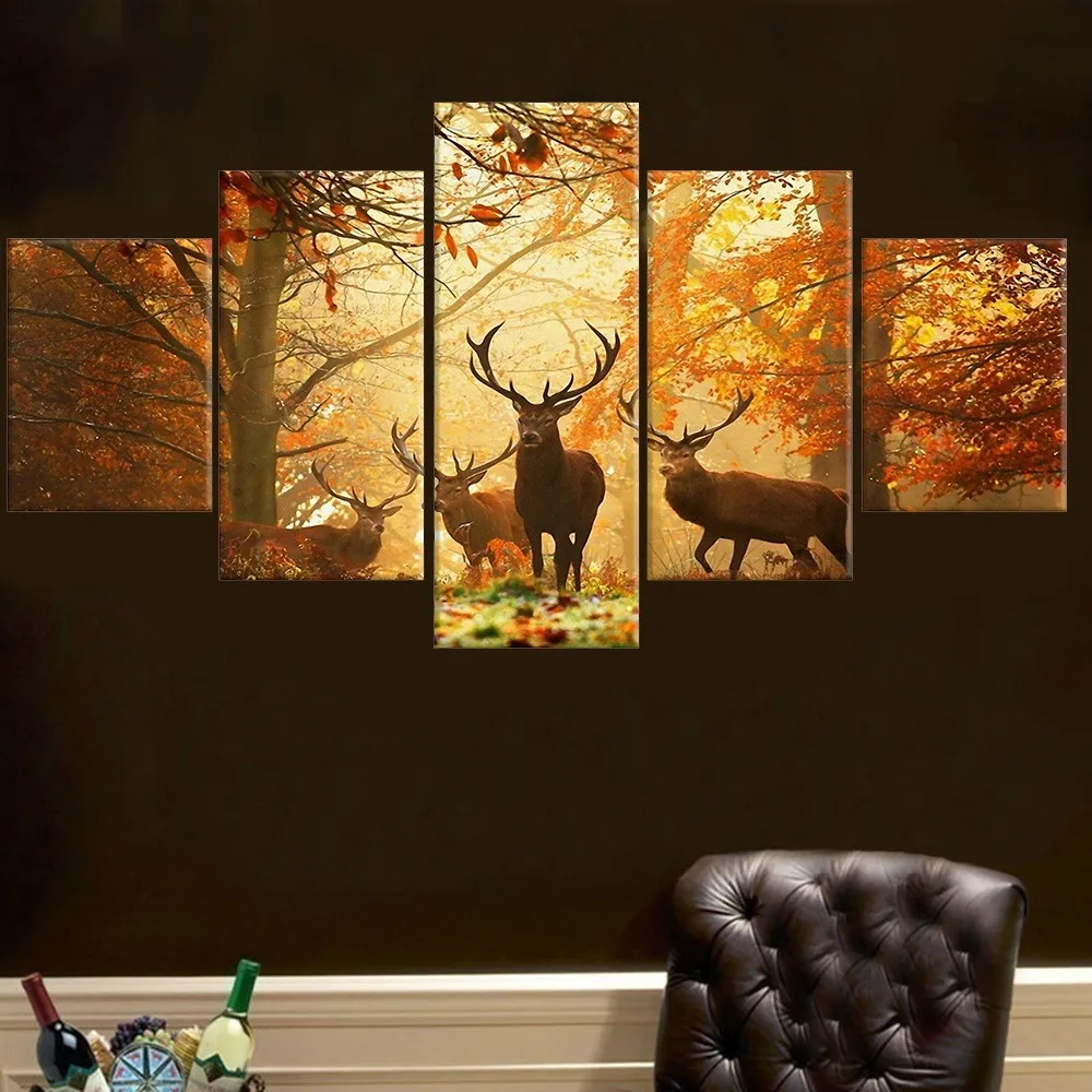 No Frame 5 PCS Wall Deer Painting Canvas Painting Modern Tree Living Room Bedroom For Animals Art Mural Home decor
No Frame 5 PCS Wall Deer Painting Canvas Painting Modern Tree Living Room Bedroom For Animals Art Mural Home decor