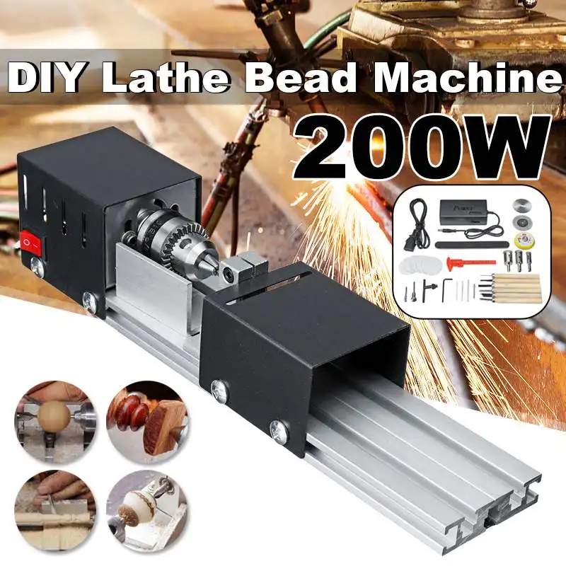 200W CNC Mini Lathe Machine Tool torno DIY Woodworking Wood lathe Milling machine Grinding Polishing Beads Drill Rotary Tool Set
200W CNC Mini Lathe Machine Tool torno DIY Woodworking Wood lathe Milling machine Grinding Polishing Beads Drill Rotary Tool Set