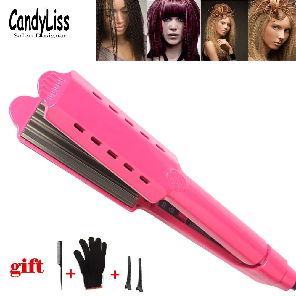 Professional ceramic corrugated iron for wave corrugation flat irons curling cone adjust temperature Wide hair Wave Plate-019
Professional ceramic corrugated iron for wave corrugation flat irons curling cone adjust temperature Wide hair Wave Plate-019
